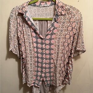 Jane & Delancy Floral Boho Patterned Women's Top